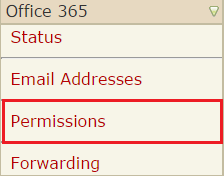 Permissions Menu